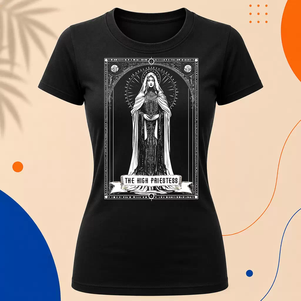 Dámské tričko - The High Priestess - Velekněžka - Tarot - Velká Arkána